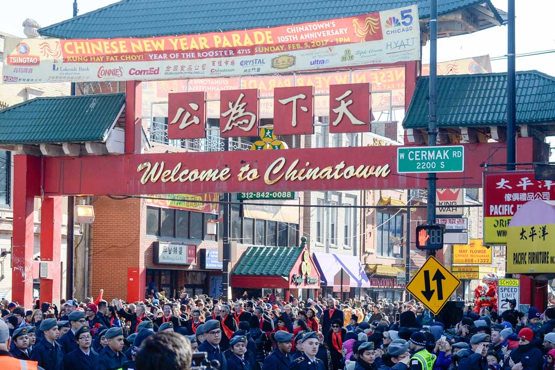 芝加哥中國城舉行新春遊行