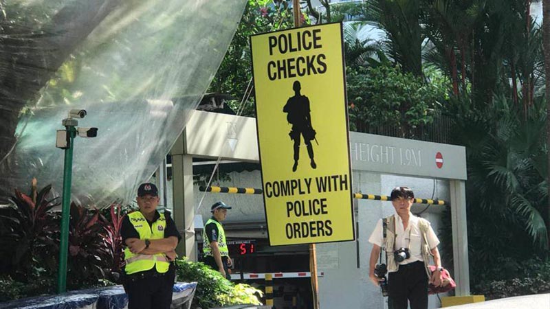 探访特朗普下榻酒店 新加坡将其划为特别活动区