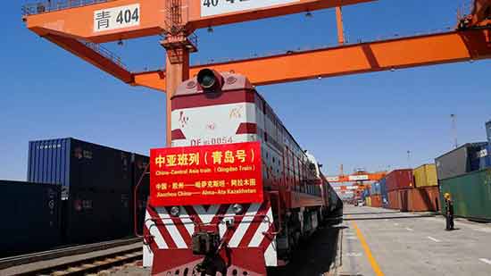 青岛三年开行3046列中亚班列