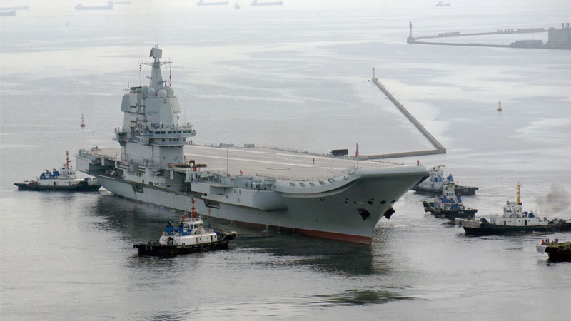 国产航母26日展开第二次海试