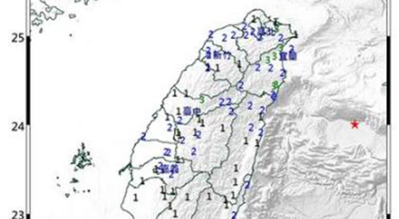台湾东部海域发生6.0级地震 台北有震感暂无灾情