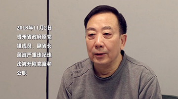 中国最高检依法对贵州省原副省长蒲波决定逮捕