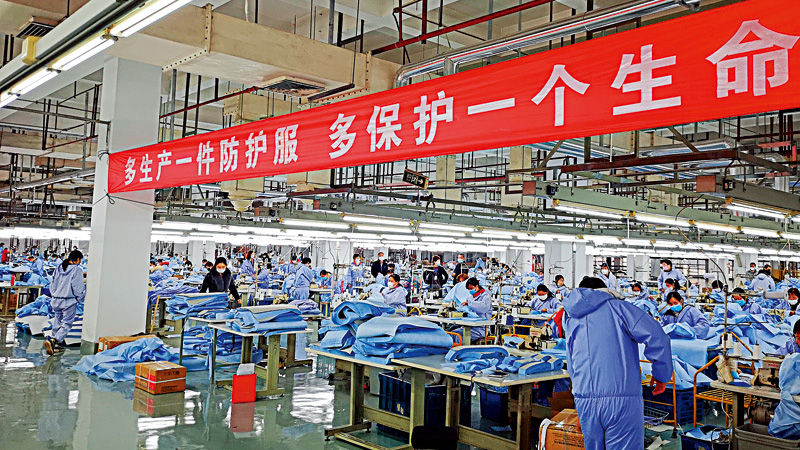 中国制造出奇谋 变阵增产助抗疫
