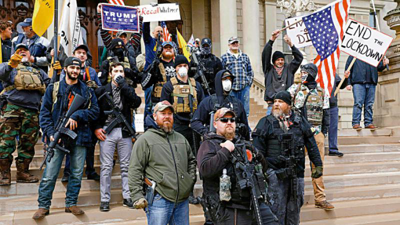 白宫急复工 密歇根千人示威呼应反居家令