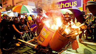 建制派联署谴责乱港议员纵暴煽暴