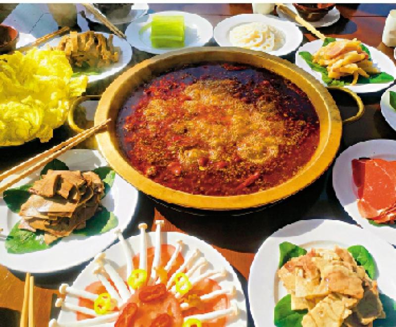 促銷土特產 山泉火鍋攬客