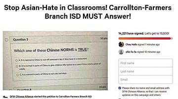 美国超万人网上联署抗议 敦促开除洗脑教师