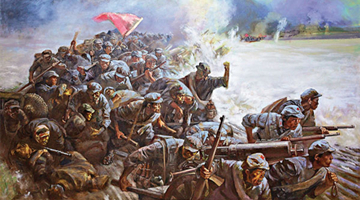 一帧 《强渡乌江》 重返历史现场 画布之上再现峥嵘岁月