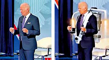 拜登19秒诡异动作 网友疯狂改图