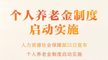 人社部：个人养老金制度启动实施