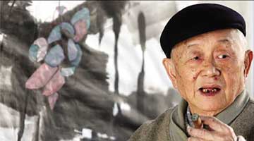 黄老乘鹤去 但见彩荷图