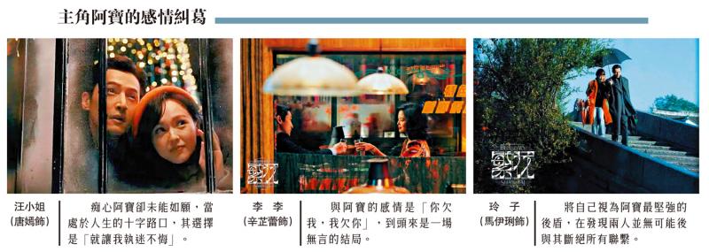 主角阿宝的感情纠葛