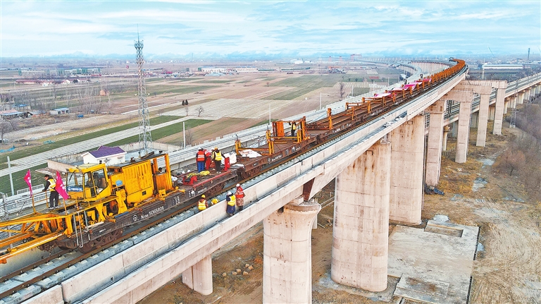 菏兰高铁河南段与山东段顺利“牵手”