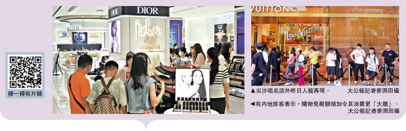 內地旅客來港豪花五萬買奢侈品