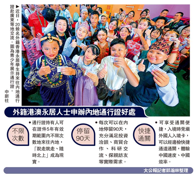 三萬外籍港澳永久居民 申請內地通行證