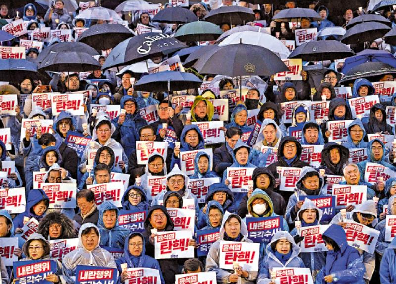 韩国国会7日表决弹劾尹锡悦动议