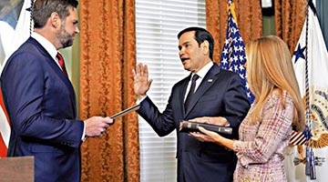卢比奥宣誓就职美国务卿