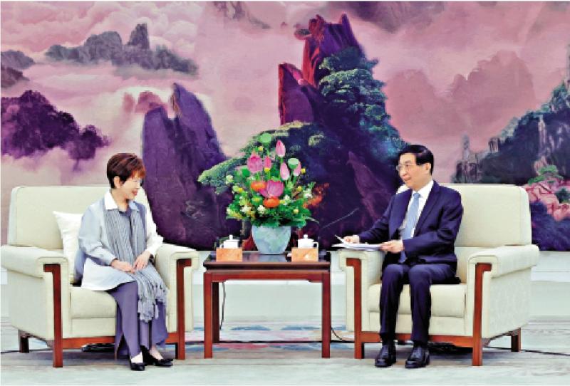 ﻿抗战胜利80周年/王沪宁晤台各界代表：弘扬抗战精神 推进祖国统一