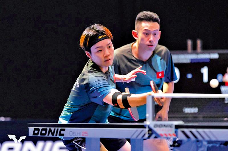 乒乓球混双开打　港队“黄杜配”冲牌