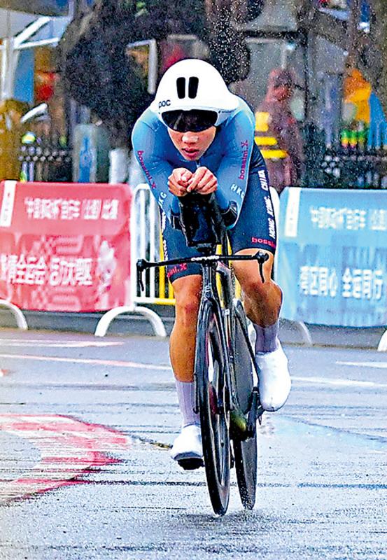 单车个人计时赛 伍柏亨获第4名