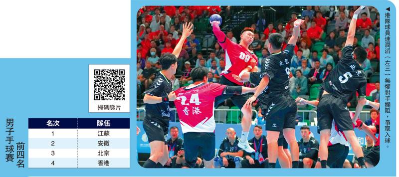 第十五届全国运动会 全运＋手球/港手球男队名列第4 历届最佳成绩