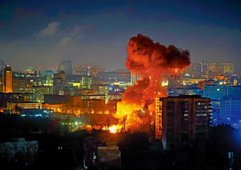 ﻿乌克兰首都基辅再遭大规模空袭