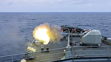 ﻿解放军一连八日黄海南部实弹射击 距日本最近离岛约870公里