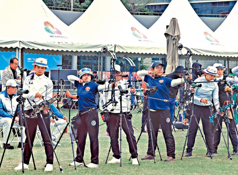 港射箭队无缘复合弓混合团体赛8强