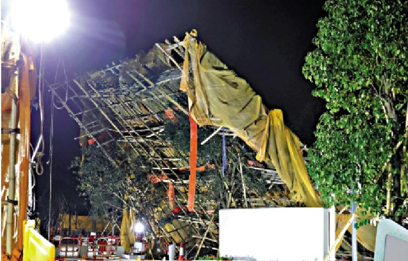 启德地盘塌棚架夺两命 警改列误杀案拘两人