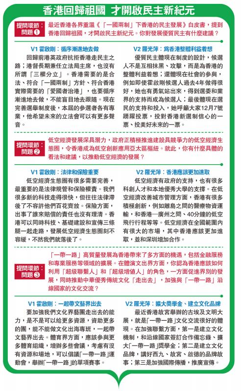 香港回归祖国 才开启民主新纪元