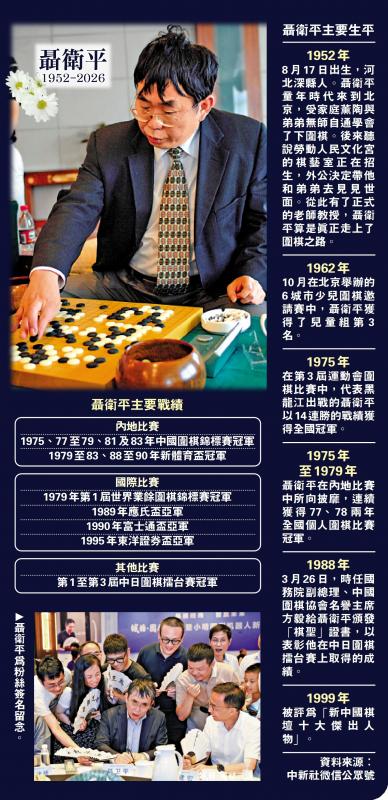 “棋圣”落子无声 聂卫平终局收官