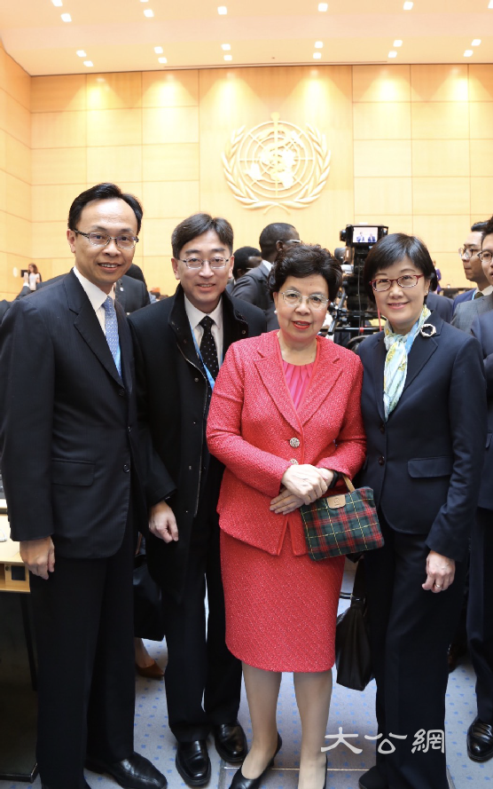 高永文參加世衛大會 晤陳馮富珍